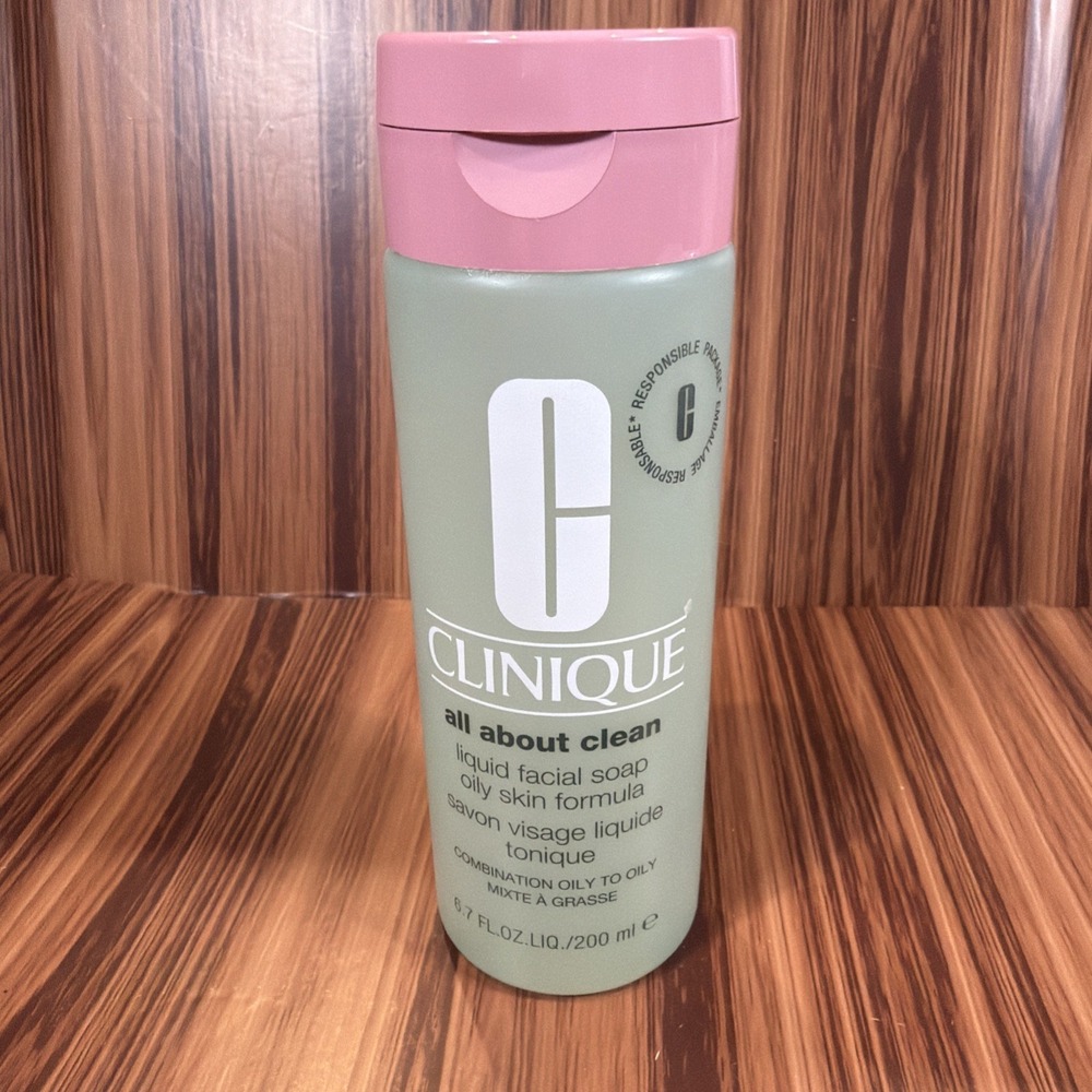Clinique All About Clean Facial Cleanser Liquid‎ Soap Oily Skin Types 6.7 fl oz